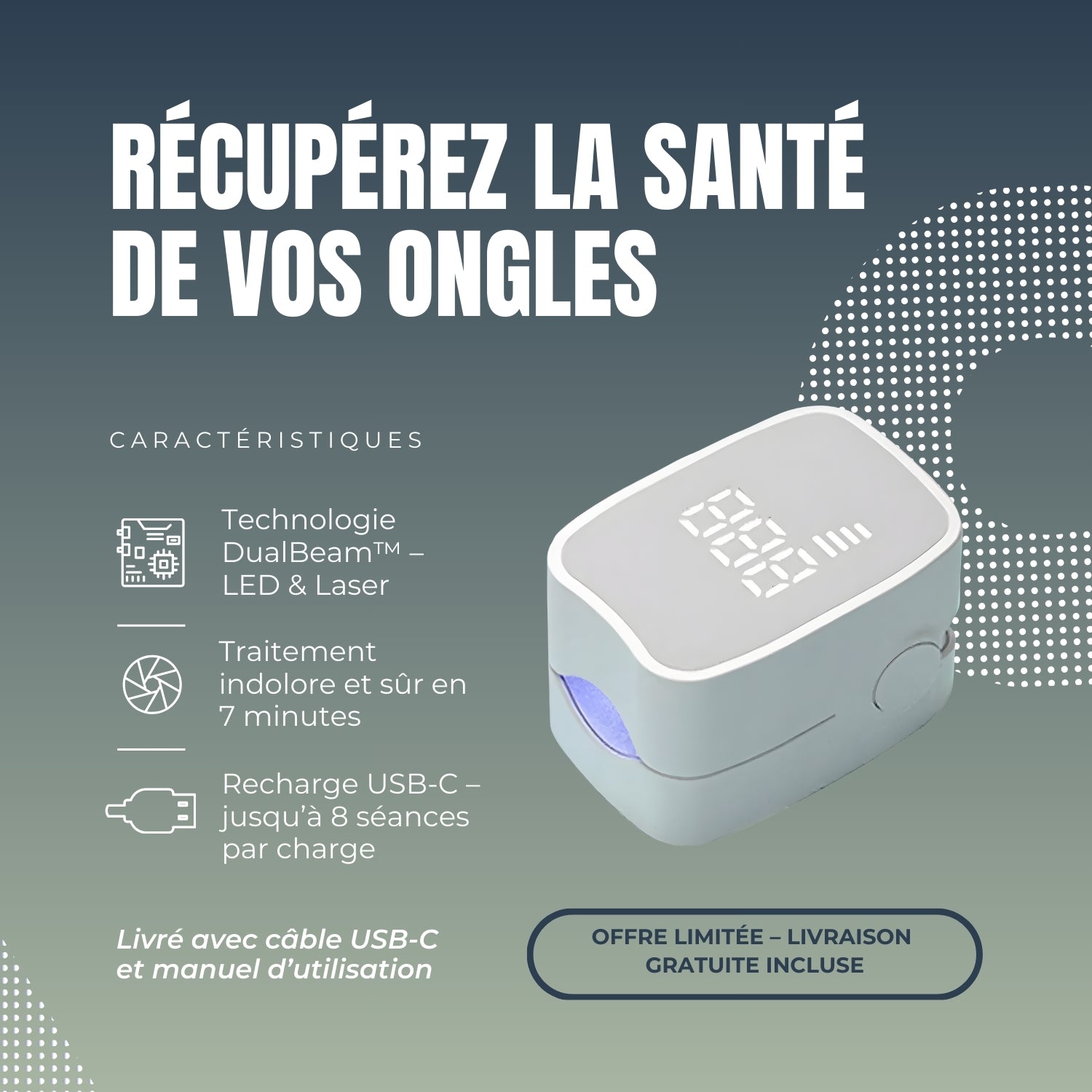 Purinyx DuoBeam™ Appareil Laser Pour Mycoses Des Ongles